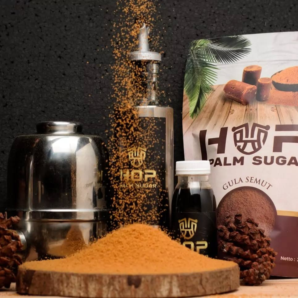 Traditional palm sugar making